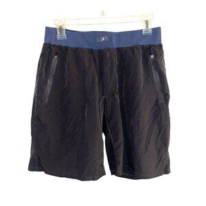 ESNTLS  Black Athletic Gym Training Pocketed Stretch Comfort Shorts Size Medium